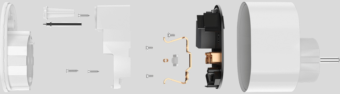 Вътрешно устройство и компоненти на смарт контакта Xiaomi Smart Plug 2 (Wi-Fi)