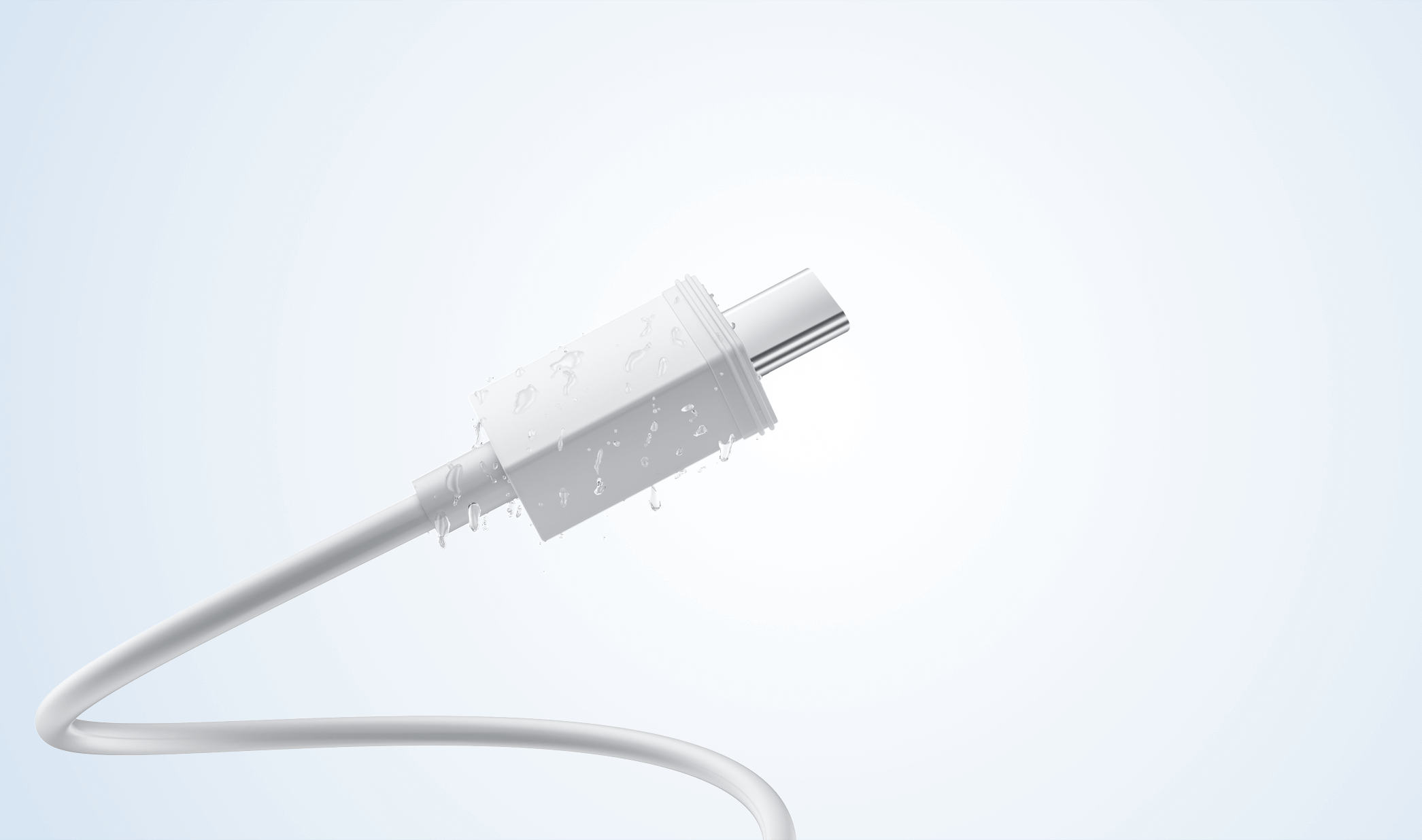 Водоустойчив USB-C конектор на соларния панел Xiaomi Outdoor Camera Solar Panel с капки вода