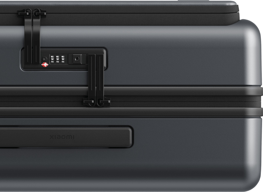 Близък план на корпуса и дръжката на Xiaomi Front Pocket Carry-on Luggage 20"