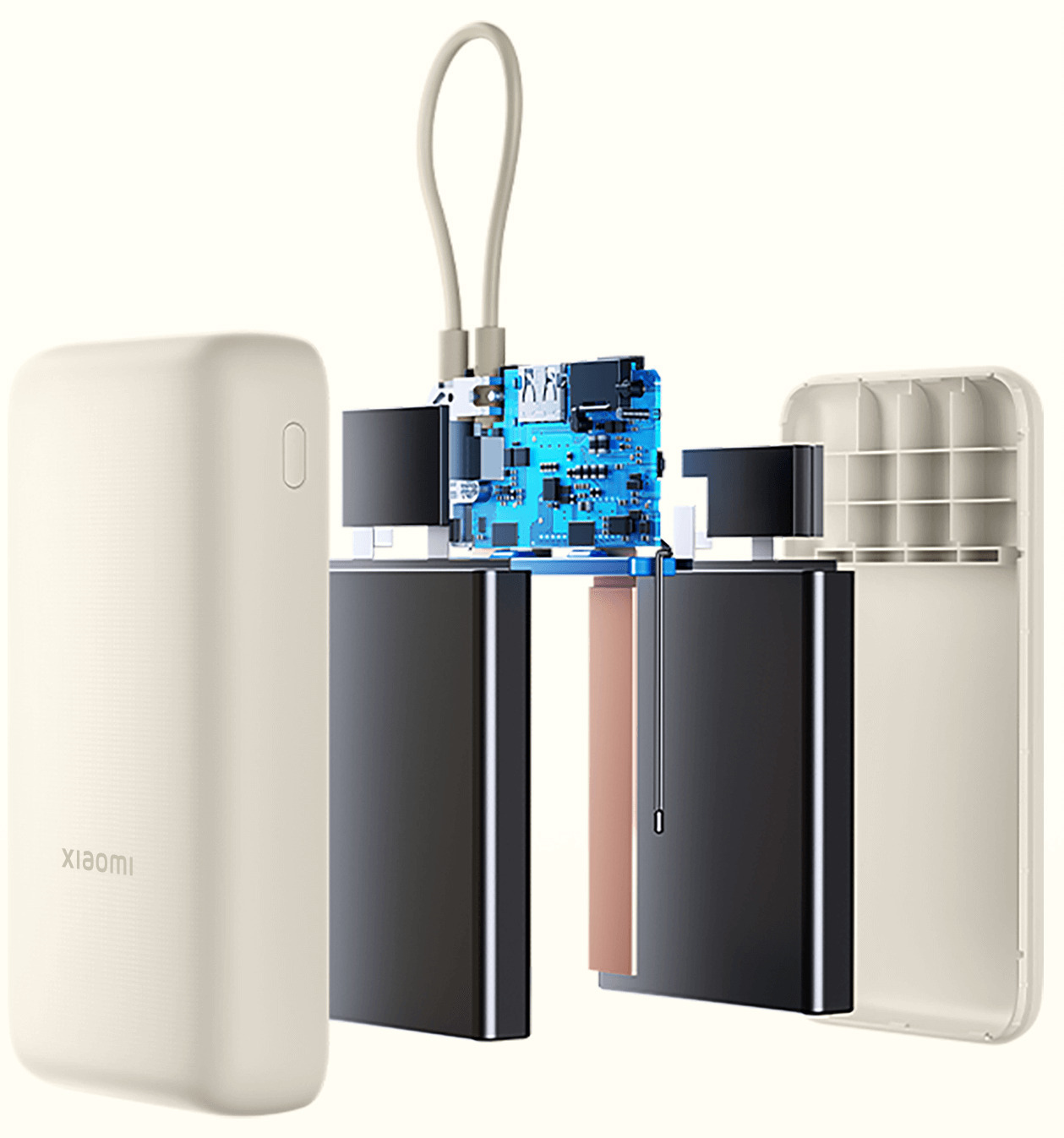 Вътрешна конструкция и защити на Xiaomi 33W Power Bank 20000mAh (Integrated Cable)