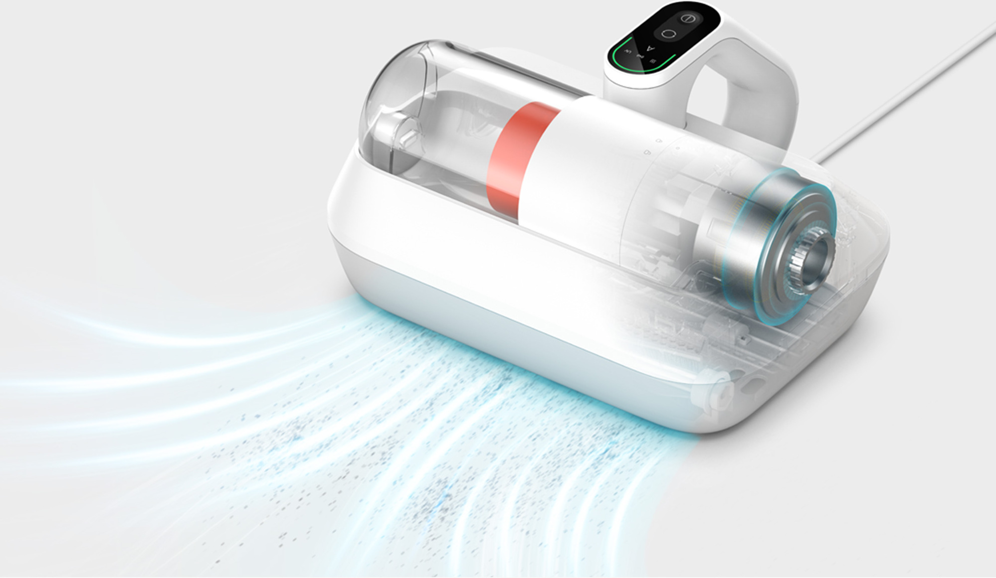 Разрез на Xiaomi Dust Mite Vacuum Cleaner Pro с циклонния въздушен поток и четиристепенната филтрация