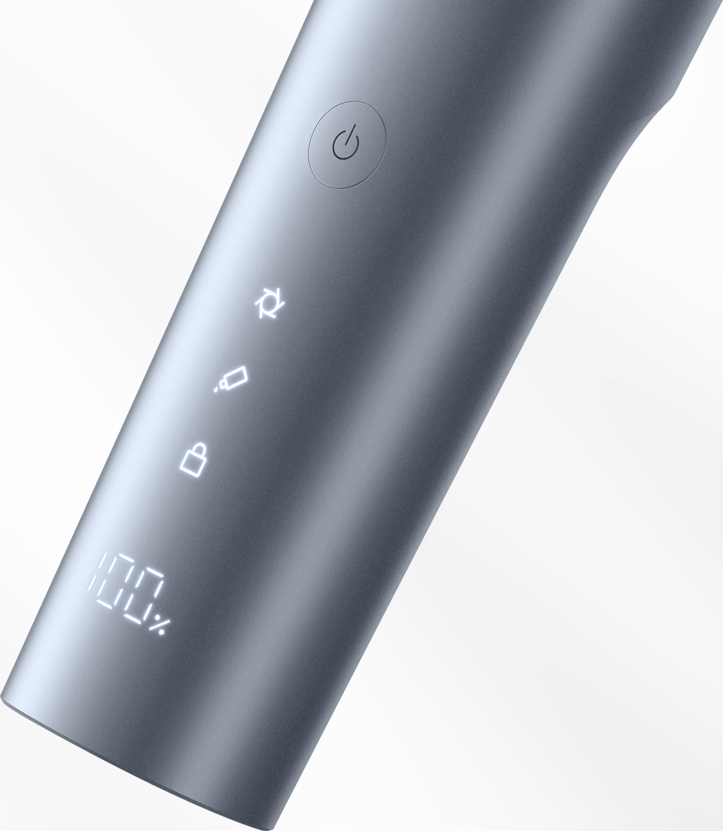 Цифров дисплей на Xiaomi Hair Clipper 2 с показано ниво на батерията