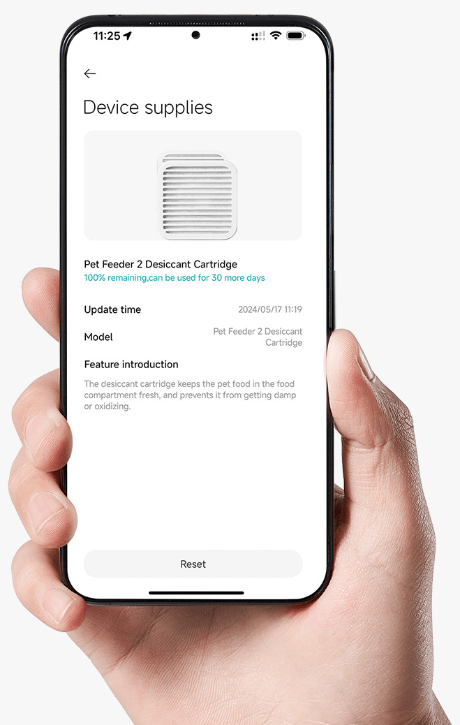 Напомняне за смяна на десикантния патрон в приложението Xiaomi Home