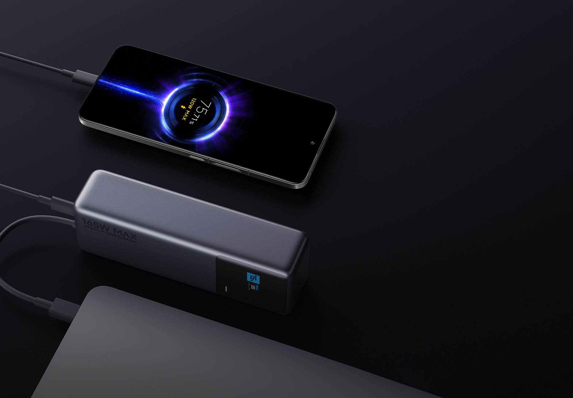 Xiaomi 165W Power Bank 10000mAh зарежда две устройства едновременно с обща мощност 165 W