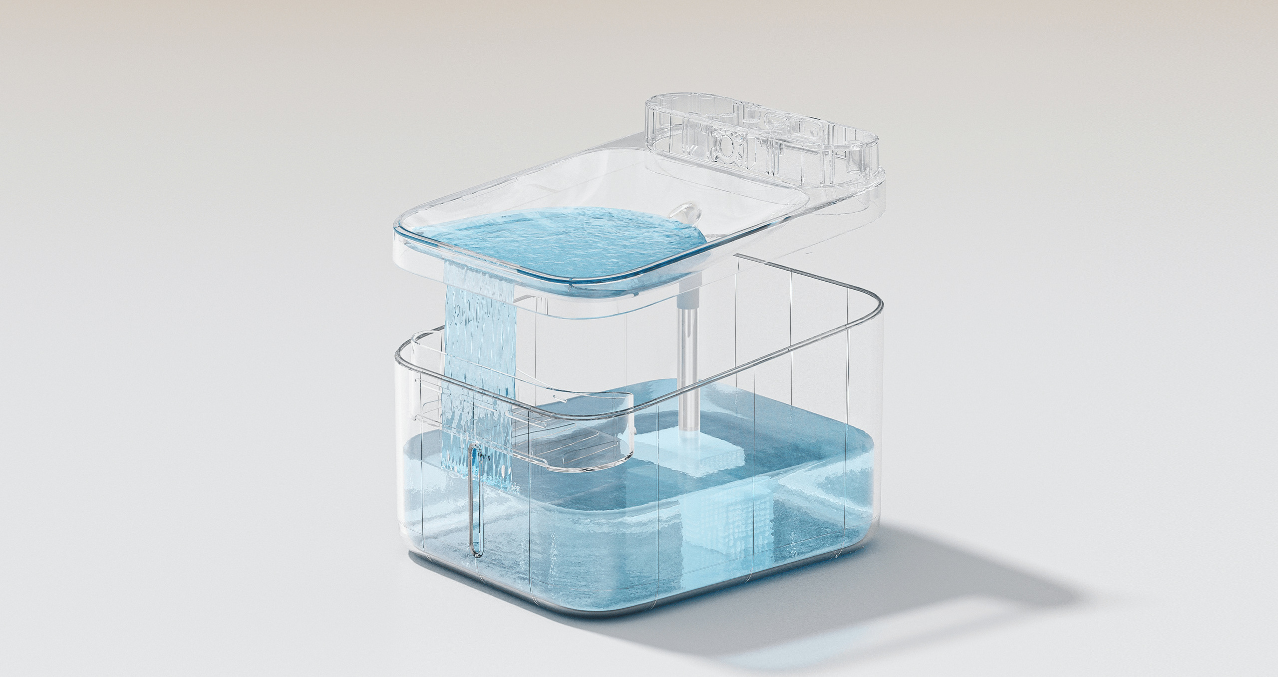 Схема на тихото протичане на водата в Xiaomi Smart Pet Fountain 2