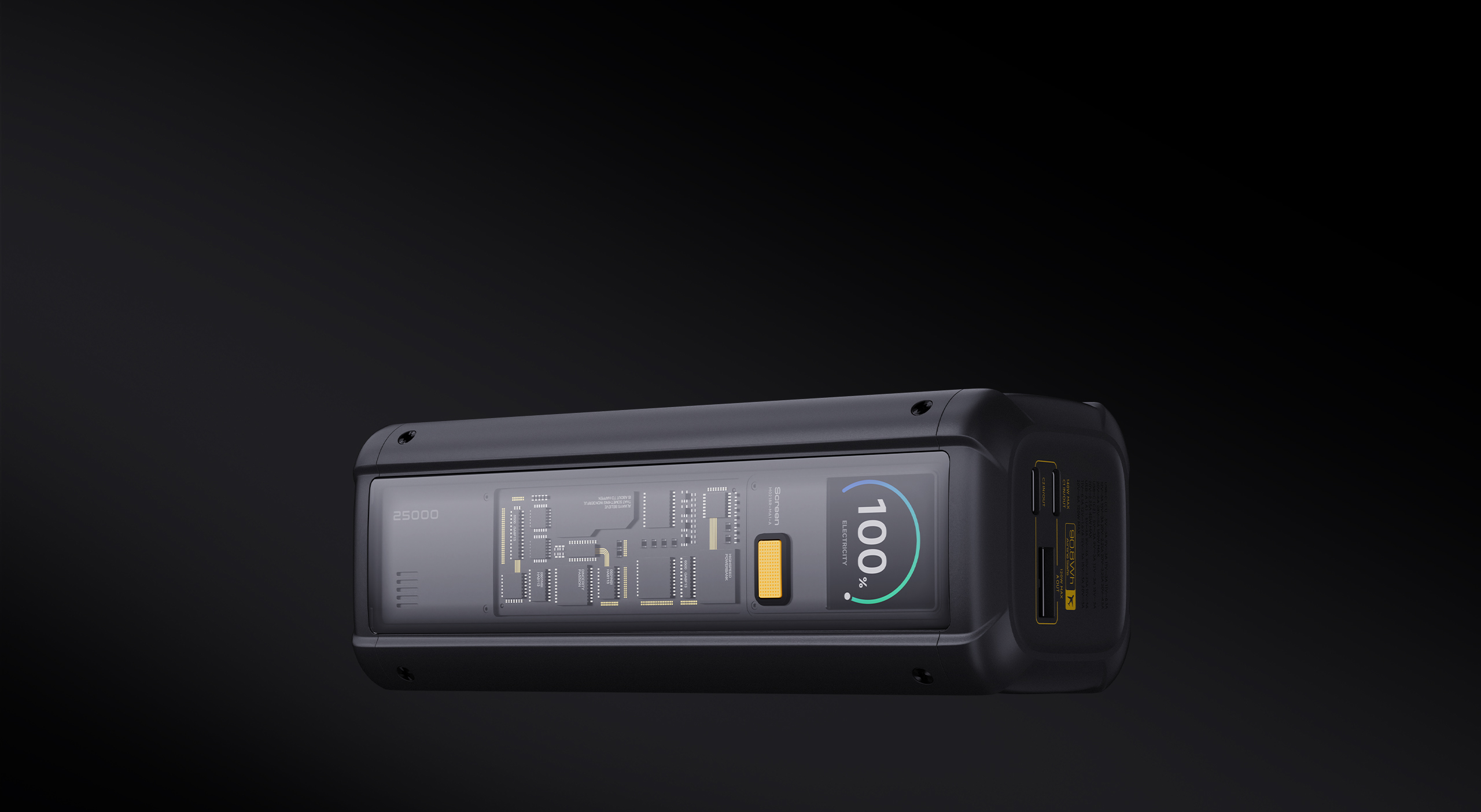 Тристранно прозрачният корпус на Xiaomi 212W HyperCharge Power Bank 25000mAh