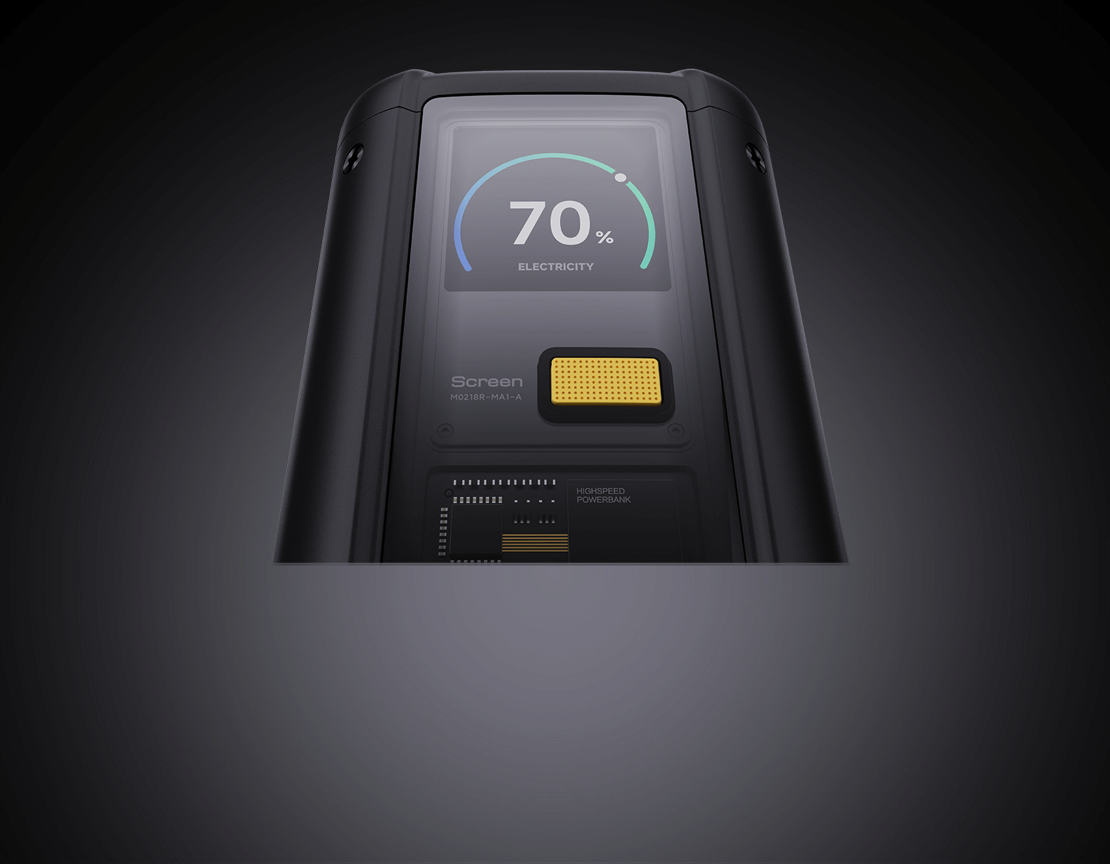 Цветен дисплей и портове на Xiaomi 212W HyperCharge Power Bank 25000mAh
