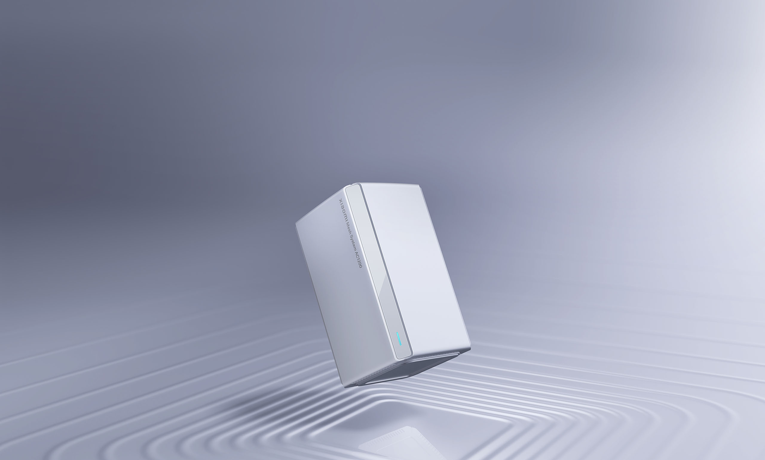 Компактният бял корпус на Xiaomi Mesh System AC1200 с минималистичен дизайн