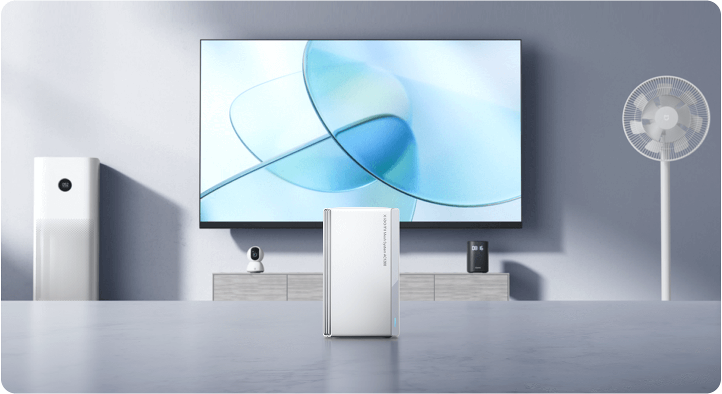 Xiaomi Mesh System AC1200 в дневна до телевизор и смарт устройства
