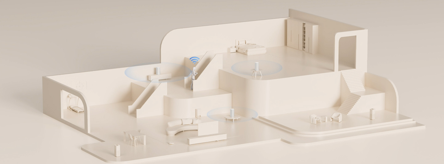 Схема на дом с Wi-Fi покритие от Xiaomi Mesh System AX3000 NE
