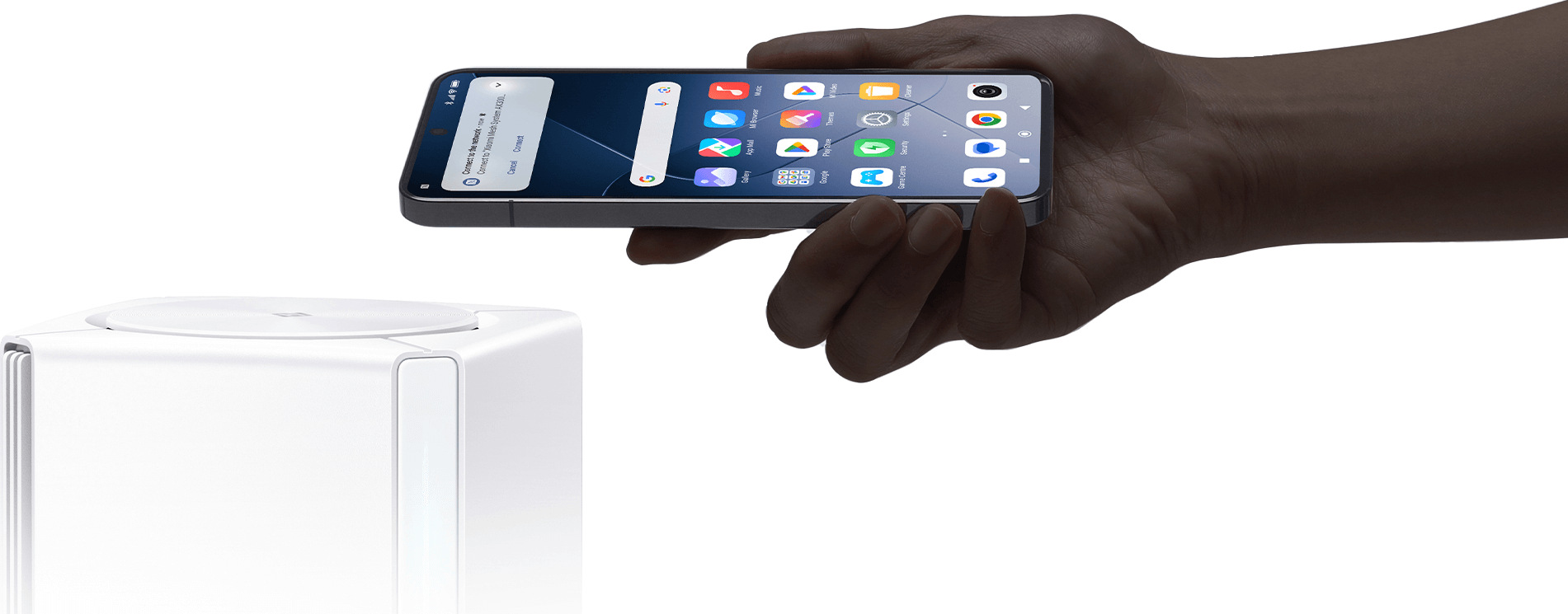 NFC сдвояване на смартфон с Xiaomi Mesh System AX3000 NE с едно докосване