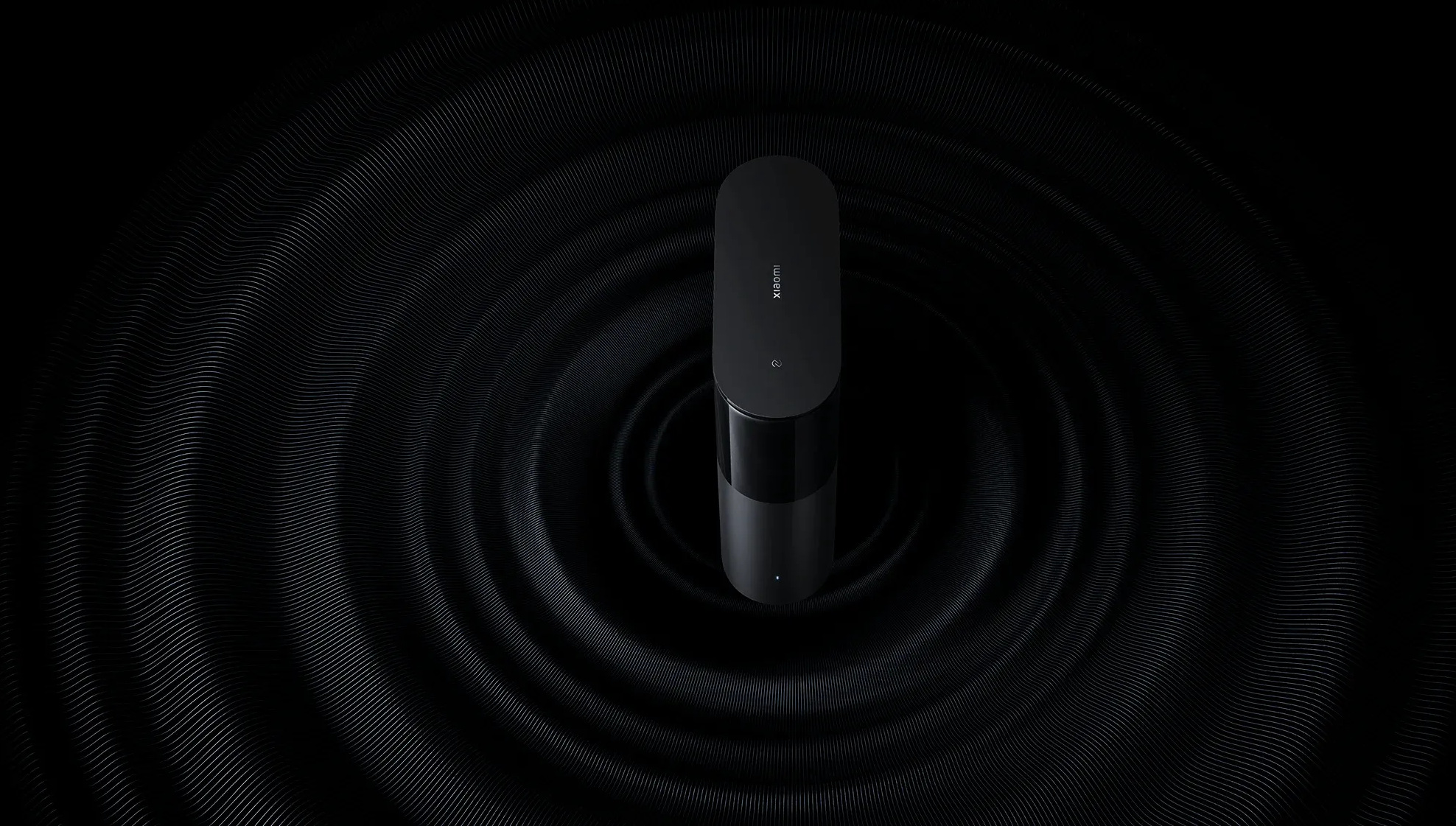 Рутер Xiaomi Mesh System BE3600 Pro в центъра на разпръскващи се вълни сигнал