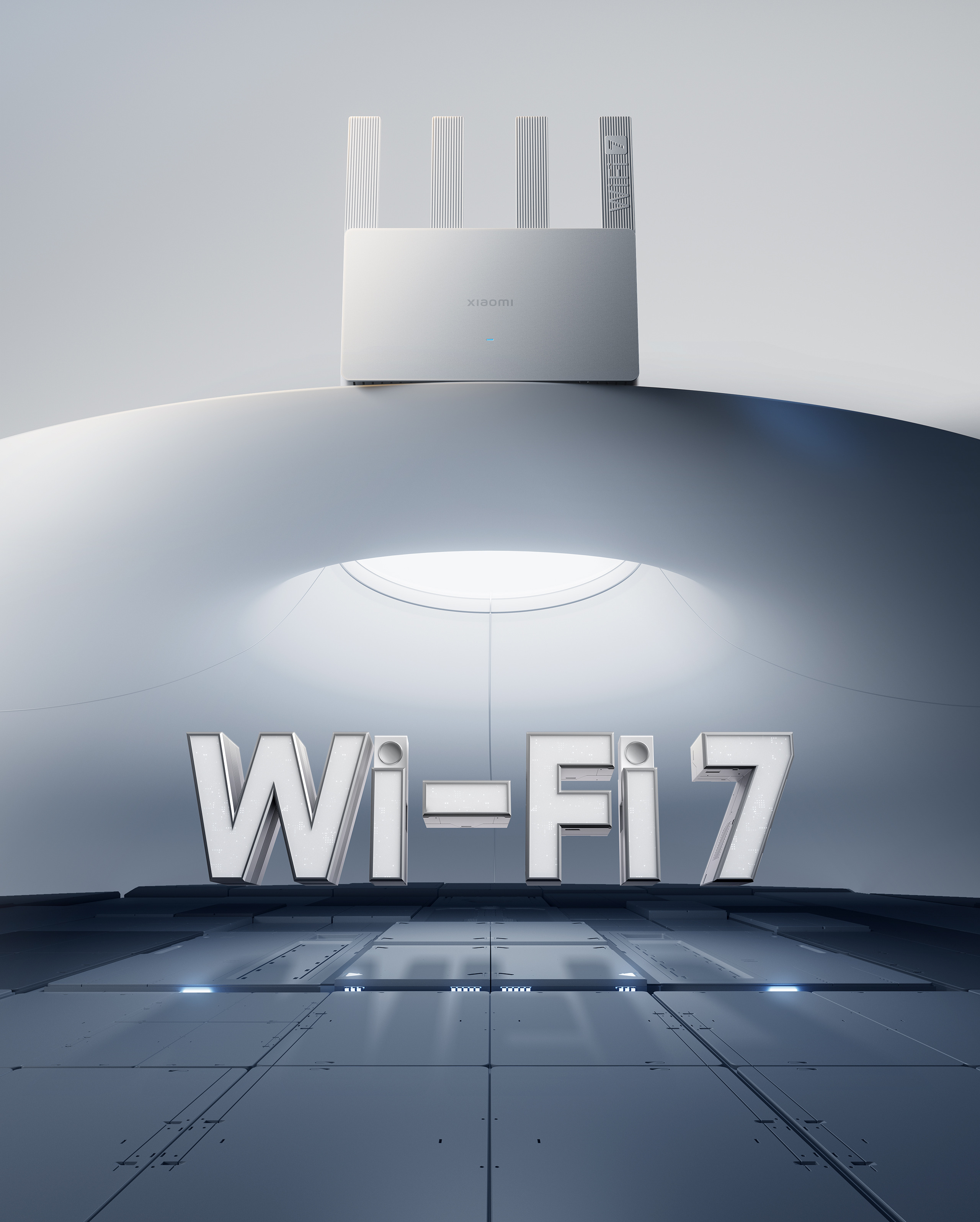 Xiaomi Router BE3600 2.5G над надпис Wi-Fi 7