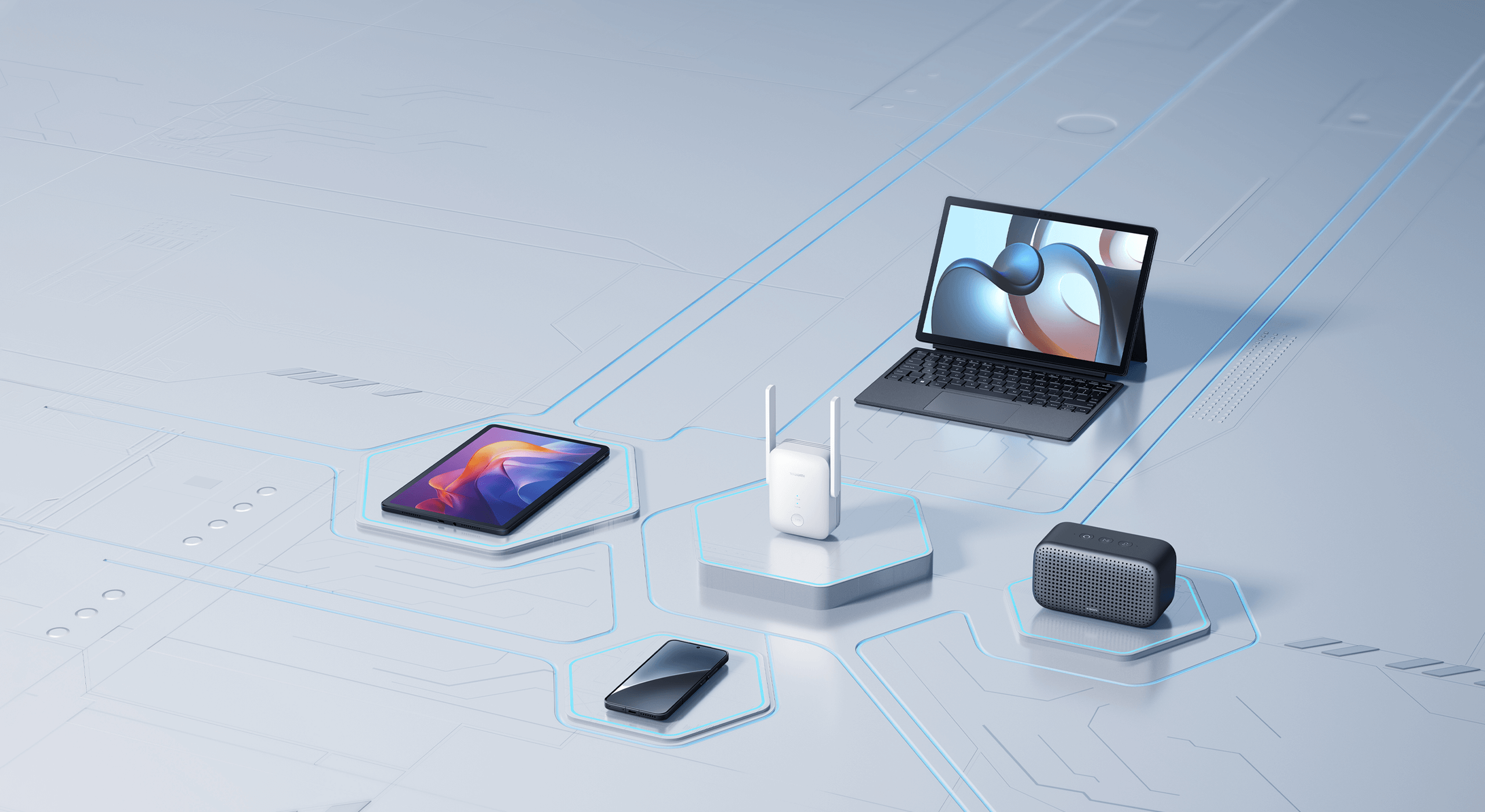 Няколко устройства, свързани едновременно към Xiaomi Wi-Fi Range Extender AX1500