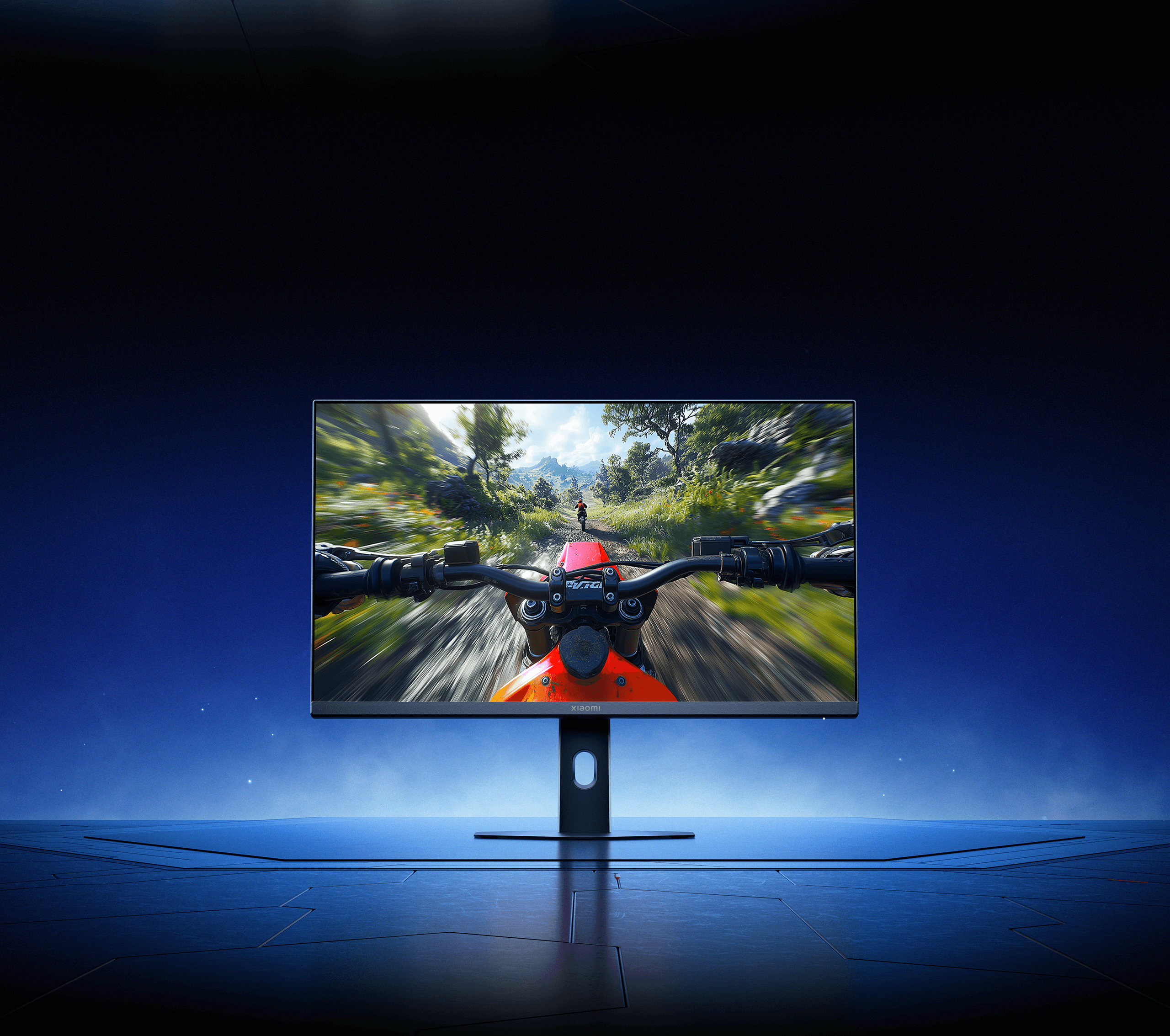 Xiaomi Gaming Monitor G27i 2026 с 200Hz честота на опресняване, показващ бърза състезателна сцена