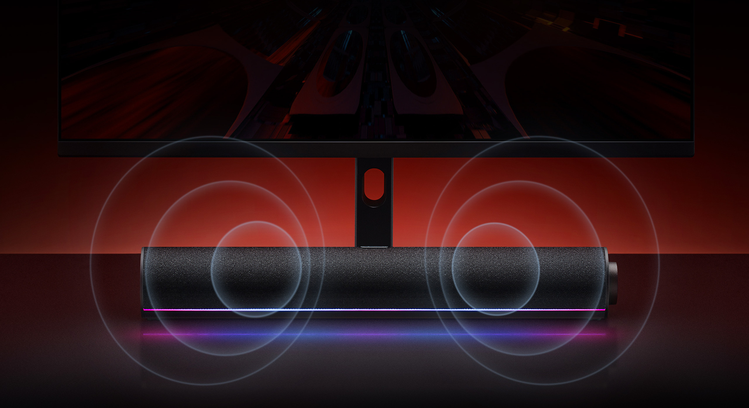 Xiaomi Desktop Speaker под монитор със стерео звукови вълни от двата канала