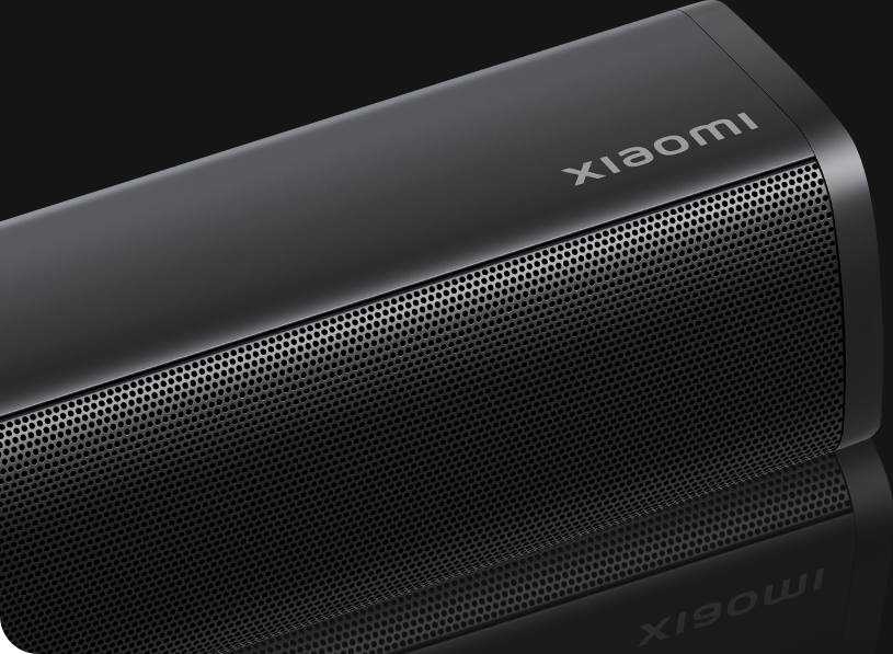 Металната мрежа и матовочерният корпус на саундбар Xiaomi Soundbar 2.0ch отблизо