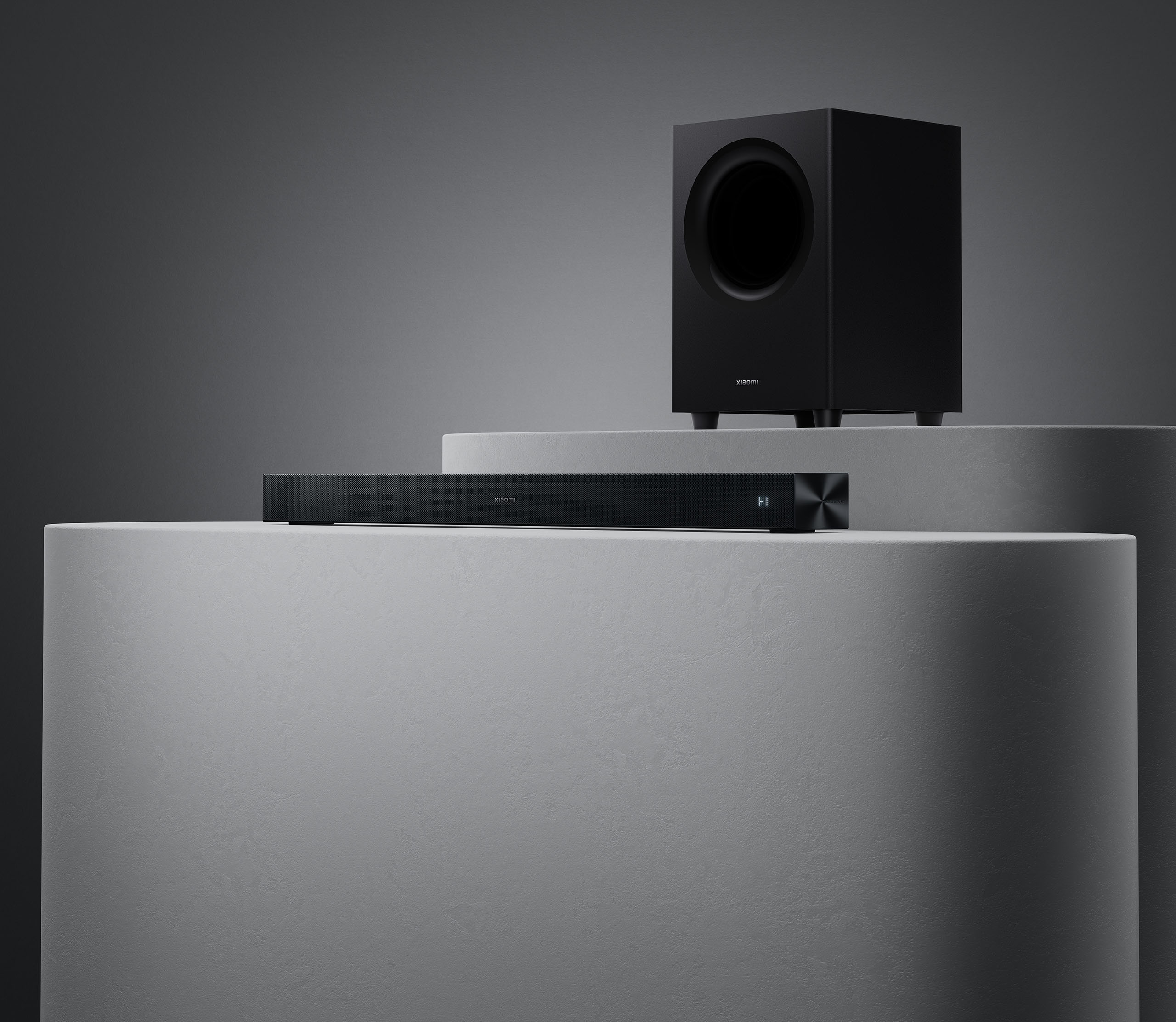 Металният дизайн на Xiaomi Soundbar Pro 2.1 ch NS4-EU и безжичния субуфер